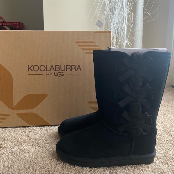 New Koolaburra Uggs Black Bow ties - Picture 2 of 7
